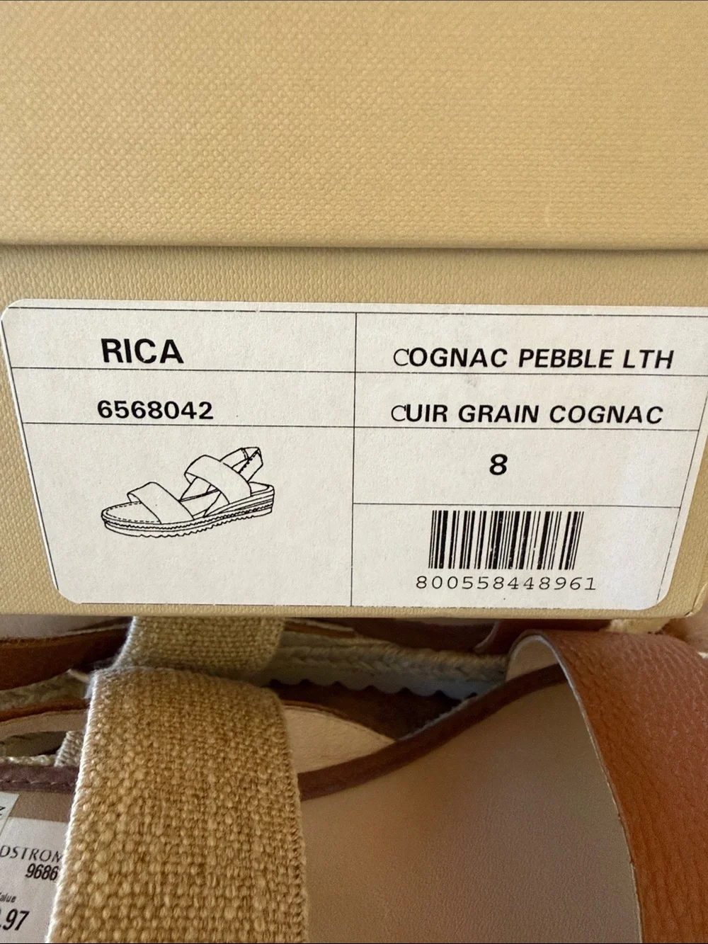 La CANADIENNE Brown and Beige Two‑Tone Slingback Sandals